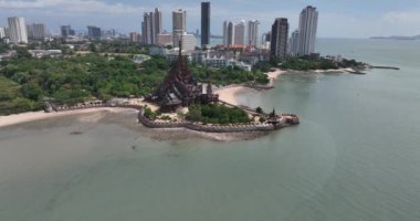 Pattaya, Tayland 'daki Doğruluk Sığınağı. Hava aracı görünümü.