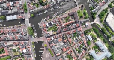 Leiden, Güney Hollanda, Hollanda, yukarıdan aşağıya doğru..