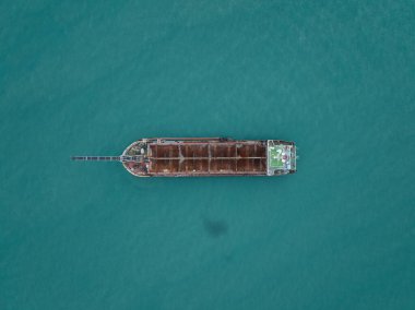 Endüstriyel gemi aşağı havadan kuşların gözü Tayland 'da yapılmış..