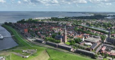 Medemblik, Hollanda, Ijsselmeer boyunca tarihi şehir