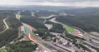 Circuit de Spa Francorchamps, Belçika 'nın ünlü yarış pisti. Hava görünümü