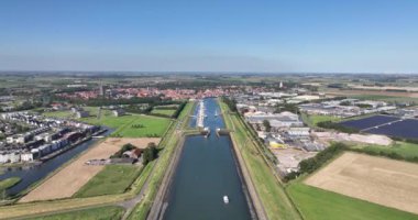Zierikzee, Zeeland, Hollanda 'ya giden kanal..