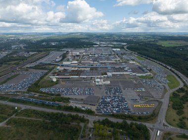 Saarlouis, Saarland, Germany, October 7th, 2024: Ford factory Saarlouis, Ford Werke GmbH, building exterioir. clipart