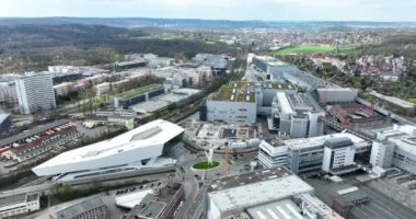 Stuttgart, Baden Wurttemberg, Almanya, 9 Nisan 2023: Porsche Spor Yara Müzesi, Almanya 'daki fabrikanın yakınında.