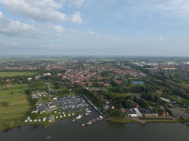 Culemborg, Hollanda 'nın insansız hava aracı fotoğrafı..