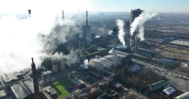 Kokain fabrikasının hava aracı görüntüleri Prosper, Bottrop, Almanya, çelik fabrikası sanayi bölgesi..