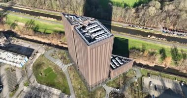 Süper bilgisayar, veri merkezi, Amsterdam Üniversitesi 'nde bilgisayar merkezi, bir hava aracı görünümü.