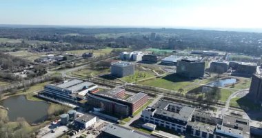 Wageningen Üniversitesi, Bilim ve Eğitim Merkezi. Kampüsün hava aracı görüntüsü.
