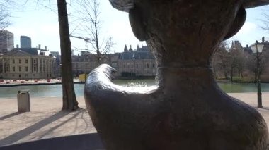 Binnenhof, Lahey, siyaset, tarihi bina. Hollanda 'da. Bakış açısı.