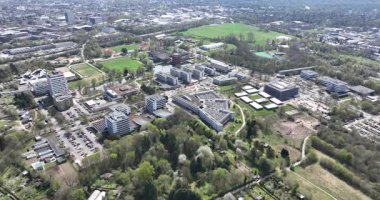 Kiel Üniversitesi, Almanya, know legde ve eğitim, bilim, kampüs tesisi, binalar, hava aracı görüşü.