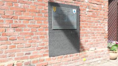 26. piyade alayı Mavi Spader ve 1. Piyade Tümeni için Hurtgen Ormanı 'nda savaşan 2. Dünya Savaşı anıtı. 1944, Merode, Almanya 'da. Veba, yakın görüş.