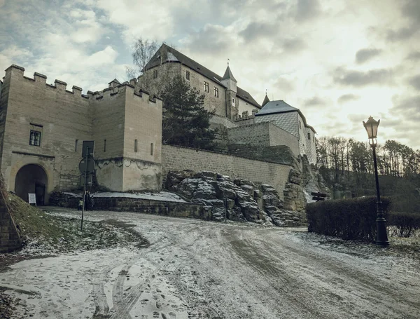 Hrad Kost Castillo Kost Invierno República Checa Europa —  Fotos de Stock