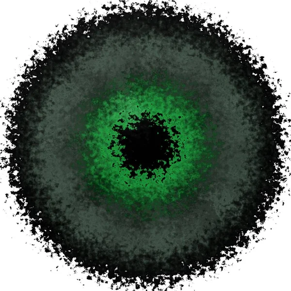 Animal strange green eye of feline animal with colored iris. Detail view into isolated predator eye bulb