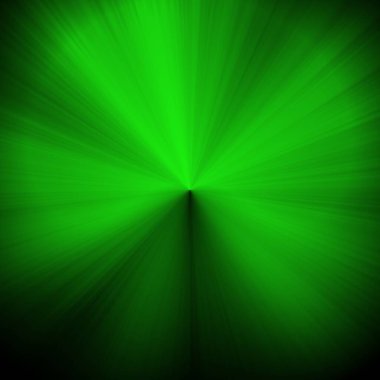 Shining green explosion of rays with sharp axes peak in the middle. Interesting background and source 