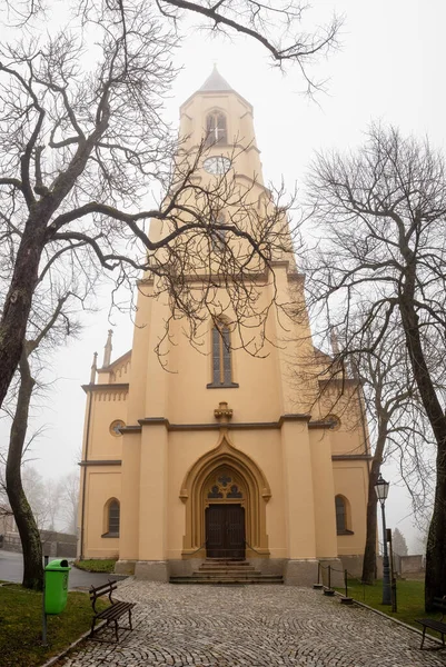 Εκκλησία Martin Luther Στο Κέντρο Oberwiesenthal Resort Oberwiesenthal Σαξονία Γερμανία — Φωτογραφία Αρχείου