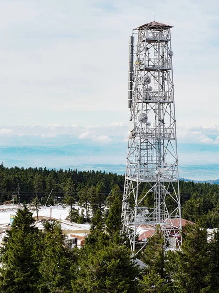 Transmetteur Klinovec Krusne Hory Ore Mountains République Tchèque Hiver — Photo