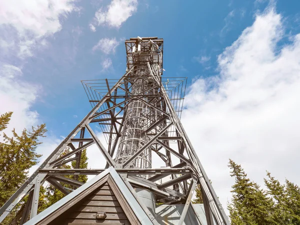 Escadaria Crna Hora Torre Vigia Construção Com Escada Degraus Metal — Fotografia de Stock