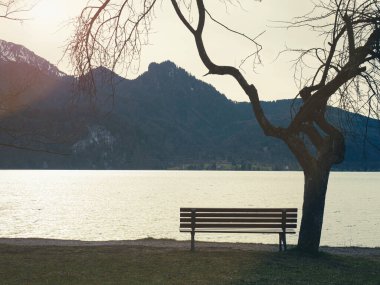 Walchensee Gölü - Herzogstand ve Kochel am dağına yakın - Almanya, Bavyera 'da güzel bir yer