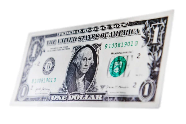Beyaz Arka Planda Bir Dolar Izole Edildi George Washington Portre — Stok fotoğraf