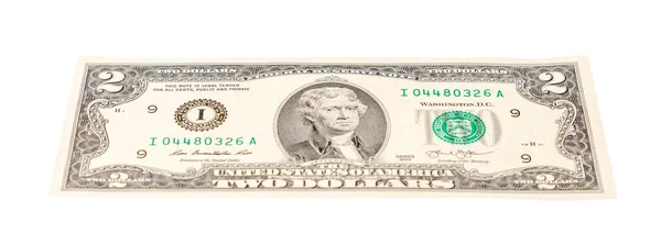 Банкнота Двухдолларовый Банкнота Серии 2013 Портретом Президента Томас Джефферсон Старые — стоковое фото