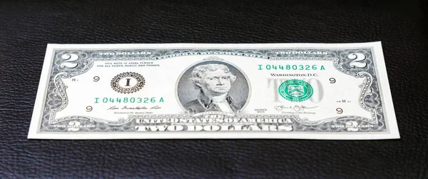 Банкнота Двухдолларовый Банкнота Серии 2013 Портретом Президента Томаса Джефферсона Старые — стоковое фото