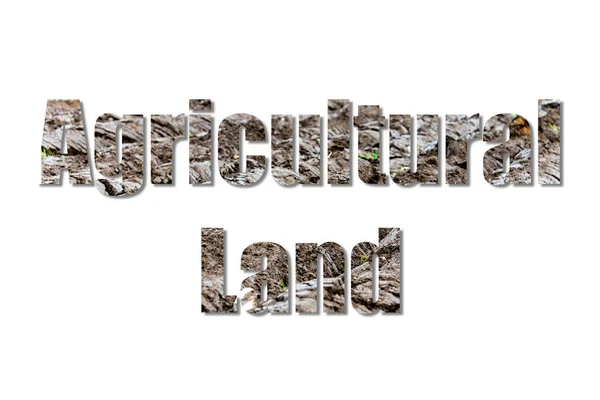 Inskription Agricultural Land Vit Isolerad Bakgrund Jordbruks Och Agroindustri Innovativ — Stockfoto