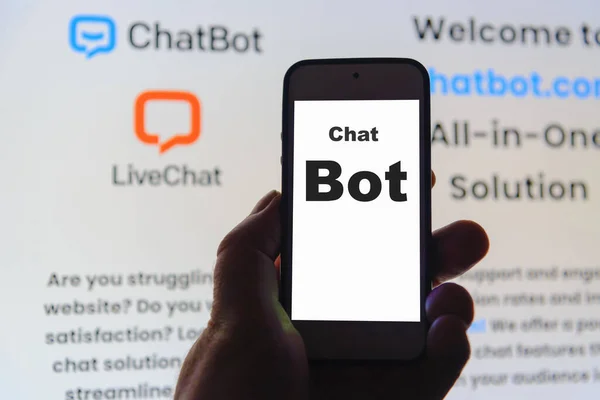 Chat Bot Komunikovat Podnikatel Poskytovat Chytrá Data Přirozeném Lidském Textu — Stock fotografie