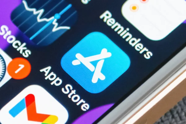 App Store Symbol Auf Einem Iphone Die App Store Plattform — Stockfoto