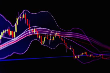 Ticari pazarda veri analizi. Finansal istatistikleri analiz etmek ve pazar verilerini analiz etmek için çalışma. Chartlardan veri analizi. Karanlık geçmiş.