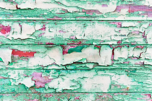 剥離塗料でヴィンテージウッドの背景 古い木製の緑の色で背景を描いた — ストック写真