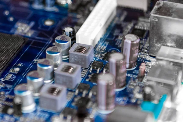 Circuit Computer Moederbord Circuit Chip Board Hardware Moederbord Halfgeleider Hardware — Stockfoto