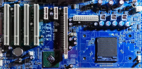 Logisch Bord Cpu Moederbord Moederbord Systeembord Mobo Electronic Circuit Digitale — Stockfoto