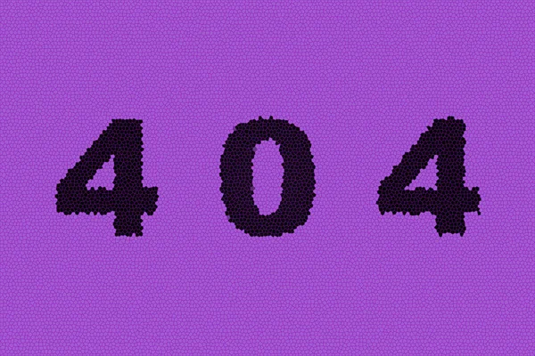 404 Error numbers message on abstract purple background data alert computer network system problem error software concept.