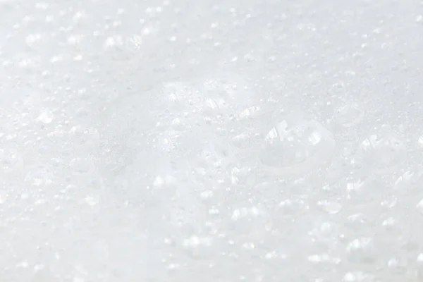 Szappanbuborékok Absztrakt Háttér Fehér Szappan Hab Textúra Sampon Hab Buborékokkal — Stock Fotó