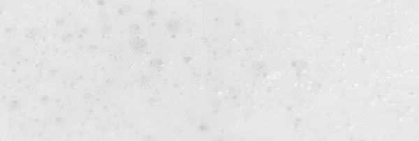 Banner Advertentie Zeepbellen Abstract Achtergrond Wit Zeepschuim Textuur Shampoo Schuim — Stockfoto