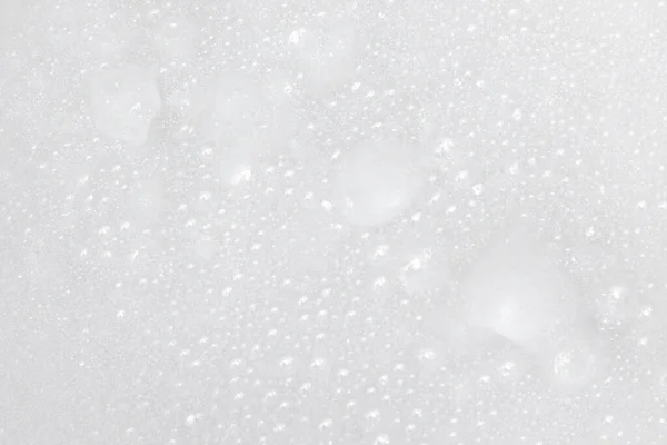 Szappanbuborékok Absztrakt Háttér Fehér Szappan Hab Textúra Sampon Hab Buborékokkal — Stock Fotó