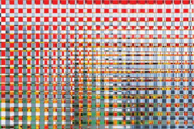 Soyut hipnotik psikodelik damalı çok renkli dalgalı doku deseni. Renkli ve soyut bir arkaplan.