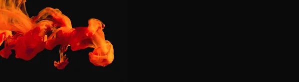 Баннер Реклама Абстрактные Оранжевые Акриловые Чернила Воде Краска Water Bright — стоковое фото