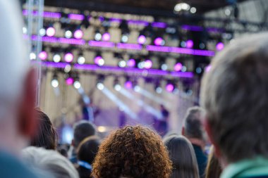 Konser izleyen kalabalık, festival yaz saati, arka plan bulanıklaşmıştı..