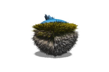 Dinamik Soyut Şekil. Soyut Modern Grafik Tasarım Elementi. Geometrik Sembol değil. Renkli Gradyan Harmanlama Tasarımı. Yaratıcı Şablon. İmkânsız Çember 3D nesne. Beyaz üzerine izole edilmiş..