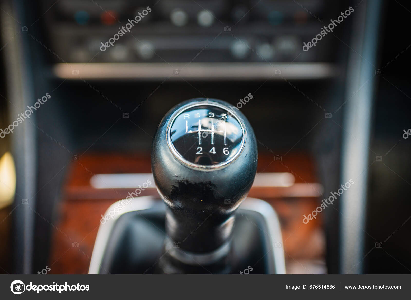 Manual Gearbox Transmission Shift Lever Car Old Car Gear Lever Stock