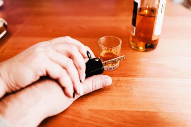 Alcohol addiction, you can't drive, violation of the law.Toned.