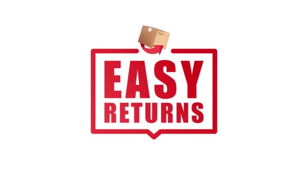 Easy Return Icono Animación Agradable Para Sus Vídeos Proyectos Creativos — Vídeos de Stock