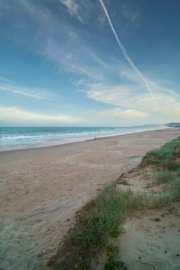 Amazing sunrise over the Peregian Beach on the Sunshine Coast, Queensland, Australia. Spectacular landscape of the Pacific Ocean.