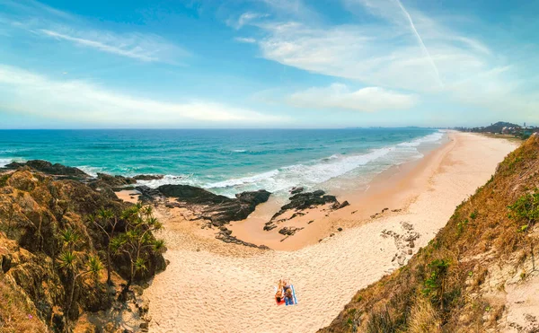 Currumbin Beach Gold Coast Qld Avustralya Aralık 2019 Kumlu Kumsalın — Stok fotoğraf