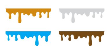 Damlayan bal, süt, su ve çikolata, tasarım elementi