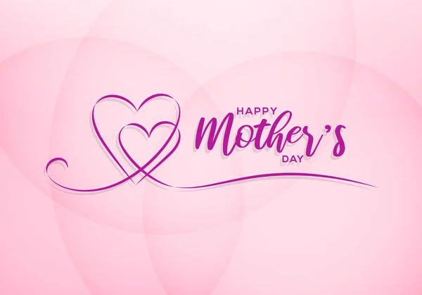 Glücklicher Muttertagsgruß Mit Stylisten Herz Glückwunschkarte Zum Muttertag — Stockvektor