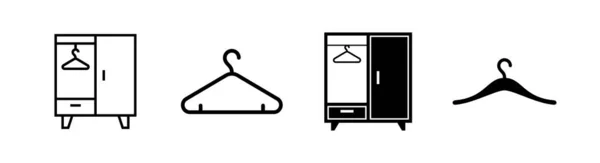 Garderobensymbolset Von Gestaltungselement Geeignet Für Webseiten Printdesign Oder App — Stockvektor