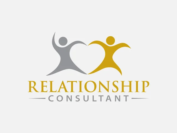 Human Tenant Main Ensemble Pour Relationship Consultant Logo — Image vectorielle