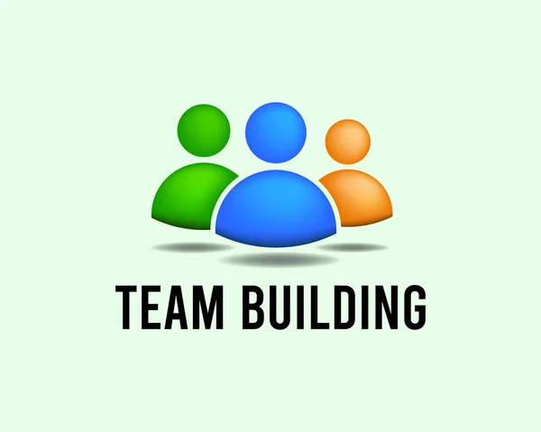 Människor Logotyp Design Samband Med Teambuilding Tillsammans Anslutning Relation — Stock vektor
